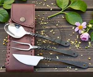 Juego de Cubiertos de Acero 430 Forjado a Mano de Alta Calidad, Estilo Medieval, para Comedor o Banquete - Product Image 3