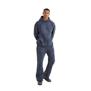 Chándal de algodón de alta calidad personalizado, chándal de lujo de gran tamaño, pantalones de chándal, conjunto de Sudadera con capucha Unisex, sudaderas con capucha para hombre de talla grande, Invierno - Product Image 1