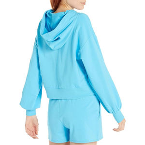 Venta al por mayor 2025 de manga larga recortada con capucha señora mujeres Crop Top pulóver sudaderas con capucha cortas para las mujeres OEM diseño de servicio - Product Image 3