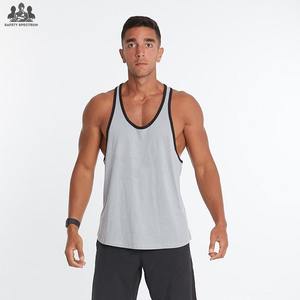 Hot Selling Men's Casual Knitted 100% Cotton Workout Gym Tank Top Breathable Eco-Friendly Quick Dry Bodybuilding <b>Vest</b> Low MOQ - Product Image 1