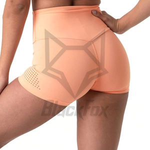 Femmes personnalisé taille haute Polyester survêtement Shorts de sport respirant athlétique entraînement Yoga motard butin cravate teinture teint en gros - Product Image 3