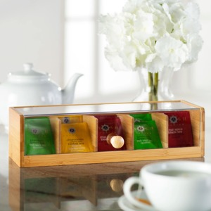 Caja de té de bambú con vidrio transparente Caja de pañuelos de bambú hecha a mano Decoración de mesa y hogar natural ecológica Venta al por mayor de Vietnam - Product Image 4