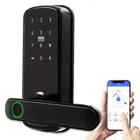 Serrure de porte numérique électronique intelligente, déverrouillage biométrique avancé par empreinte digitale, système de sécurité élevé, application Tuya, connexion Wi-Fi