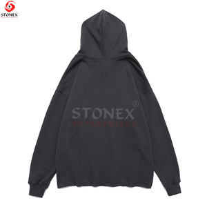 Sweat-shirt à capuche personnalisé pour homme en molleton de coton épais, coupe oversize, style streetwear décontracté, vierge, pour la vente en gros, OEM, ODM - Product Image 5