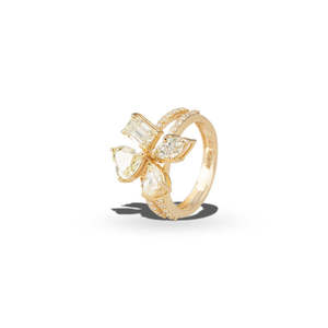 18K <b>Gold</b> Plated Stainless Steel Fashion Ring Tarnish Free Vintage <b>Number</b> Inlay - Product Image 1