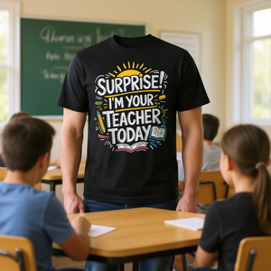 Maglietta Sorpresa 'Ho la Scadenza di Sostituire il Tuo Insegnante Oggi' - per Uso Promozionale - Product Image 3