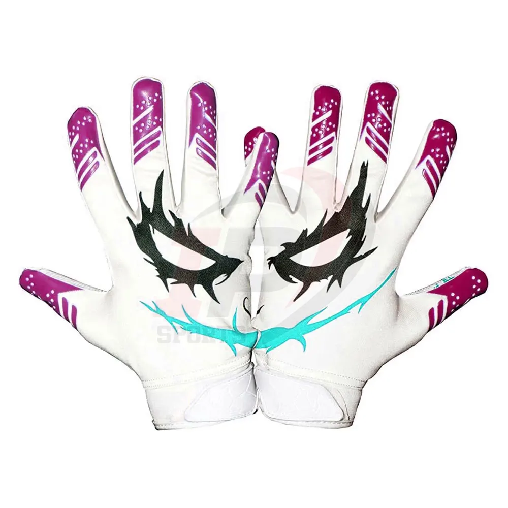 Зимние Нескользящие удобные американские футбольные перчатки с логотипом на заказ, супер липкие американские футбольные перчатки