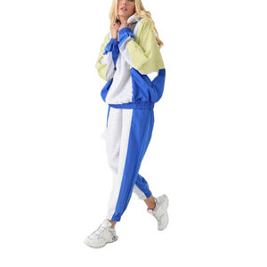 <b>Women's</b> Lightweight Printed Breathable Eco-Friendly Track Suit <b>Long</b> <b>Sleeve</b> <b>Top</b> Bottom Quick-Dry Multi-Color Spliced Plain Design - Product Image 1