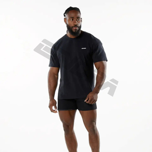 High Quality Men's 230gsm Custom T-Shirt Heavy <b>Weight</b> Oversized Polyester/Cotton <b>Blank</b> T-Shirt for Printing - Product Image 3