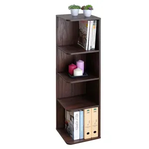 4-Tier Wooden Floor Freestanding Narrow <b>Tall</b> Cabinet Living Room - Product Image 5
