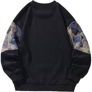 Sudadera con capucha de lana de algodón para hombre de diseño personalizado al por mayor para invierno ropa informal Jersey de algodón negro para hombre diseño de moda - Product Image 4