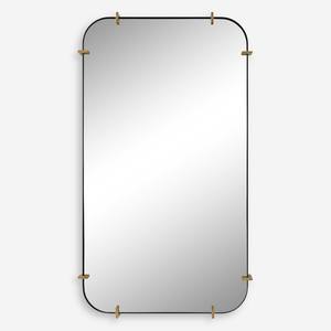 Miroir mural rectangulaire en fer en forme d'arche classique hôtel appartement salon chambre couloir décoration murale dressing miroir - Product Image 5
