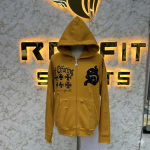 Imprimé de belle qualité par le fabricant Design unique Sweat à capuche zippé Puff Imprimé fabriqué en usine à bas prix sweats à capuche pour hommes sweats à capuche pour hommes - Product Image 1
