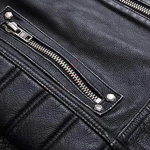 Vêtement d'extérieur d'hiver pour homme, best-seller, classique, vintage, rétro, motard, en laine/polyester, col en V, coupe ajustée, respirant, imperméable, coupe-vent - Product Image 4