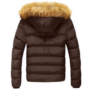 2025 Plus Size Winter Men's High Street Puffer <b>Jacket</b> with Stand Collar & Hood Customizable Sizes Made in Pakistan - Product Image 3