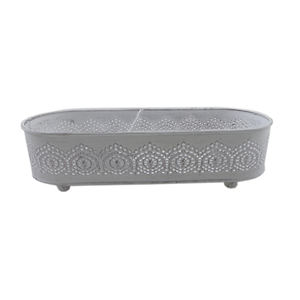 เชิงเทียนโลหะทรงวงรีสีเทาสำหรับตกแต่งคริสต์มาสทำด้วยมือปรับแต่งได้ตามต้องการ - Product Image 3