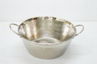 Bol en aluminium martelé de fantaisie de luxe avec poignées Bol à fruits Design unique Bol en métal de luxe royal pour une utilisation intérieure et extérieure