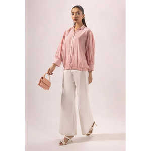 Túnica Transpirable de Dos Piezas KJ-43019 Teñida con Hilo y Decoración de Botones - Product Image 1