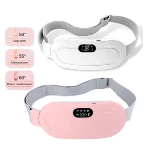 wholesale vibrating heating menstrual heating relief pad belt period cramp waist massager