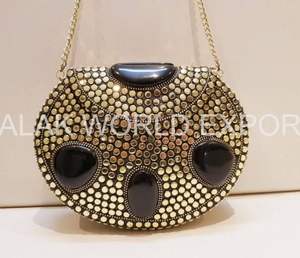 Elegante bolso de noche de Metal para mujer, bolso de mano de Metal de lujo, bolsos de mano de Metal de Falak World Export - Product Image 4