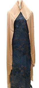 Colección A.K.TRENDY, Conjunto Somali Dirac, Tela Gabasar, Mangas Campana, Estampado Floral, Mangas Largas, Algodón y Spandex, Ecológico, Lujoso, Holgado - Product Image 5