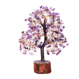 300พลอยอเมทิสต์จากหินธรรมชาติกึ่งมีค่าคริสตัลรูปต้นไม้ฮวงจุ้ยสำหรับตกแต่งบ้าน - Product Image 2