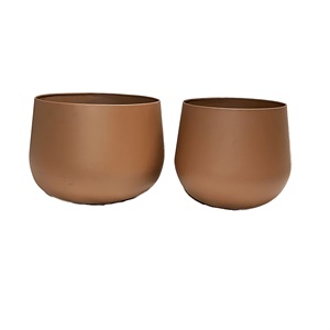 Jarrón de aluminio de diseño de lujo con juego de 3 macetas de flores de hierro hechas a mano con acabado en polvo y jarrón decorativo de Navidad - Product Image 2