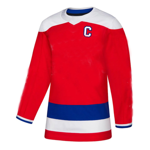 Logo personnalisé adulte polyester maillot de hockey sur glace équipe professionnelle brodé vêtements de sport personnalisable vêtements portables - Product Image 5