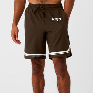 Shorts de sport décontractés légers en tissu compressé avec logo personnalisé, doublure de 6 pouces, entraînement physique, athlétisme, course à pied, salle de sport, pour hommes - Product Image 1