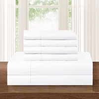 Drap-housse en coton blanc personnalisé 200 fils/pouce² pour hôtel, toutes saisons, 4 pièces, avec coins élastiques, taille Twin XL, tissé, non jetable, pour chambre à coucher