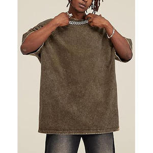 Camisetas de punto lavadas con ácido personalizadas Hombro caído Características transpirables de gran tamaño Stock formal Ropa a granel/mezcla de ropa Bale Ropa usada - Product Image 6