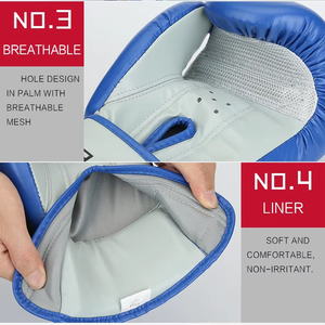 Gants de boxe Muay Thai MMA en cuir véritable de haute qualité fabriqués à l'usine-vendus à un prix très demandé avec une caractéristique de poignet lacée - Product Image 4