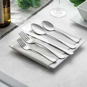Set di posate in acciaio inossidabile da 20 pezzi, elegante collezione di utensili con finitura a specchio - Product Image 2