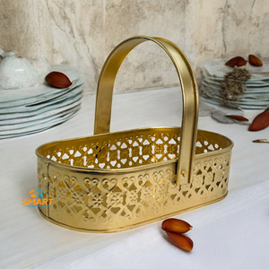 Cesta de hierro con asa para tarros dobles/Dos, elegante diseño de metal para regalos y decoración del hogar - Product Image 2