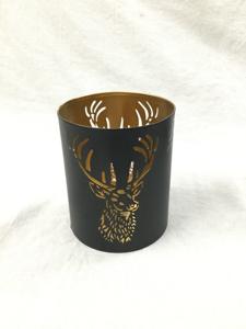 Cerf Design Table En Métal Ornement Suspendu Noir Poudre Enduit Votive Bougeoir Décoration de La Maison pour Noël Tendance Métal - Product Image 3