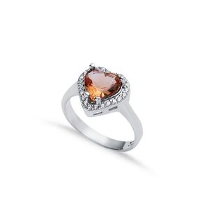 Anillo de sultanita con diseño de corazón, joyería para mujer, venta al por mayor, joyería de plata de ley 925 hecha a mano turca - Product Image 3