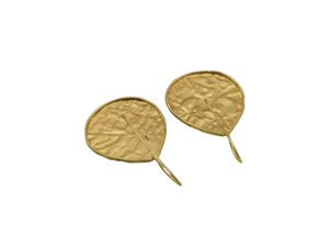 Joyería elegante de alta calidad, acabado dorado mate, pintura a mano, pendiente de diseño Pottary en Color azul para niñas y mujeres - Product Image 4