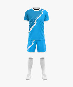 Kit de fútbol de sublimación completa personalizado para hombres y mujeres, camiseta de fútbol cómoda de tela ligera suave, 100% poliéster - Product Image 1