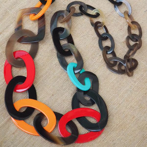 2022, collares de cuerno de tendencia superior para niñas y mujeres, joyería Natural ecológica, cuerno de buey de Búfalo, collares para niñas y mujeres, joyería - Product Image 1