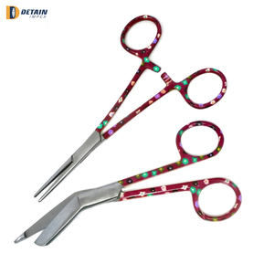 5.5 Inch Stainless Steel Multi Colored Sharp Blade Surgical Plaster Shears <b>Sutur</b> <b>Kit</b> Medic Instrument - Product Image 2