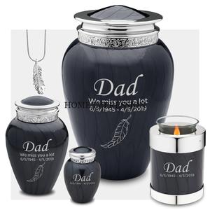 Urne de crémation de couleur rouge Style adulte américain Standard fournitures funéraires en métal massif mémorial souvenir cendres urnes fabricant - Product Image 4