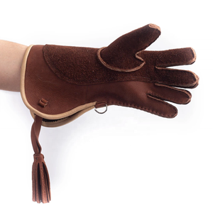 Guantes de cetrería personalizados de cuero para caza de halcones, entrenamiento de aves y manipulación de cetrería, estilo Opera-Length - Product Image 1