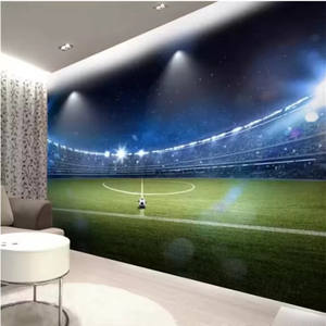 Papel pintado personalizado sólido Mural pintura enorme campo de <span class=keywords><strong>fútbol</strong></span> <span class=keywords><strong>Tv</strong></span> Fondo papel de pared decoración pintura fondos de pantalla decoración del hogar - Product Image 1