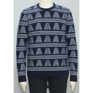 Suéter de Punto Personalizado OEM ODM, Transpirable, Antibolitas, de Secado Rápido, para Hombre, de Algodón, Jacquard, Estilo Vintage, Manga Larga, con Patrón - Product Image 5