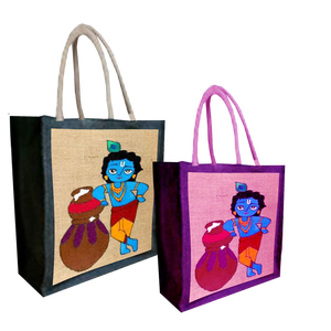 <b>Jute</b> Beach <b>Tote</b> <b>Bag</b> Nice Printing Weaved Padded Handle Cheap Price High Quality Laminated <b>Jute</b> <b>Bag</b> Made India - Product Image 4