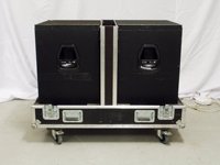 Valise de transport professionnelle pour enceintes Array, avec roulettes, en aluminium, pour deux enceintes