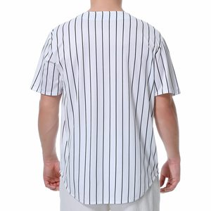Maillot de baseball pour homme, coupe ajustée, uni, décontracté, manches courtes, respirant, séchage rapide, uniforme de sport, T-shirt, S-2XL, polyester/coton - Product Image 2