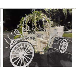 Carruaje de Cenicienta de Lujo con Caballos para Bodas, el Más Nuevo Carruaje de Cenicienta, Último Modelo Decorativo para Entrada Nupcial, Buggy de Cenicienta - Product Image 1