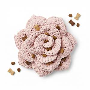 Jouet à mâcher pour chien en forme de fleur de cerisier, petit format, écologique, durable, interactif, en peluche et polaire avec coton pour chats - Product Image 1