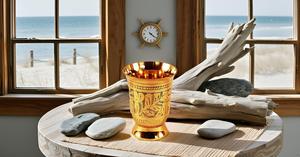 Koi Designer Brass Mint Julep Cup Tasses à boire Gobelet à café en verre élégant pour les occasions de fête - Product Image 6